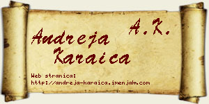 Andreja Karaica vizit kartica